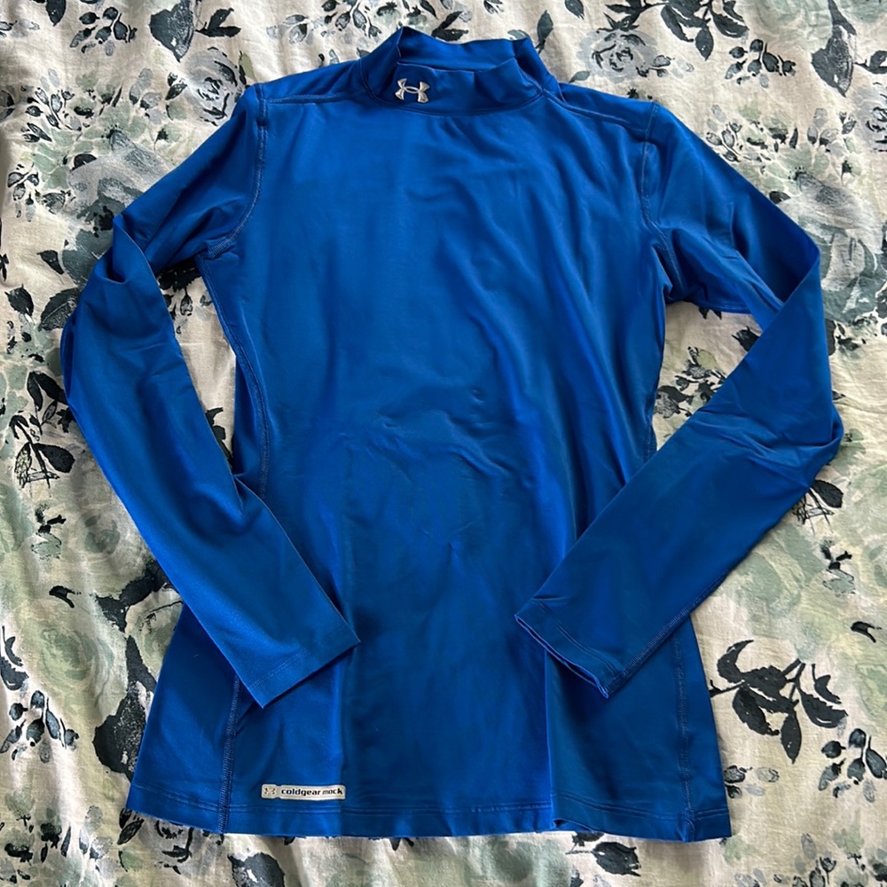 Under Armour Coldgear Cobalt Blue Mock Turtleneck - Sz M